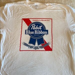 Men’s Pabst Blue Ribbon T-Shirt XL - White